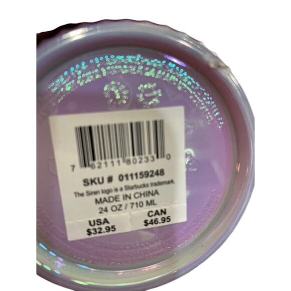 Starbucks Holiday Tumbler Set of 3 Gold/Ruby/White Studded 24 Oz Cold Cup NEW - Picture 5 of 9